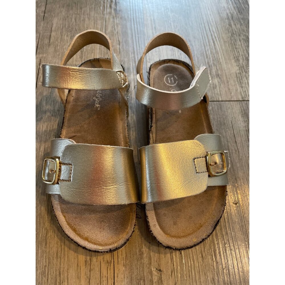 Cat & Jack Toddler Girls Belle Footbed Sandals Size 11